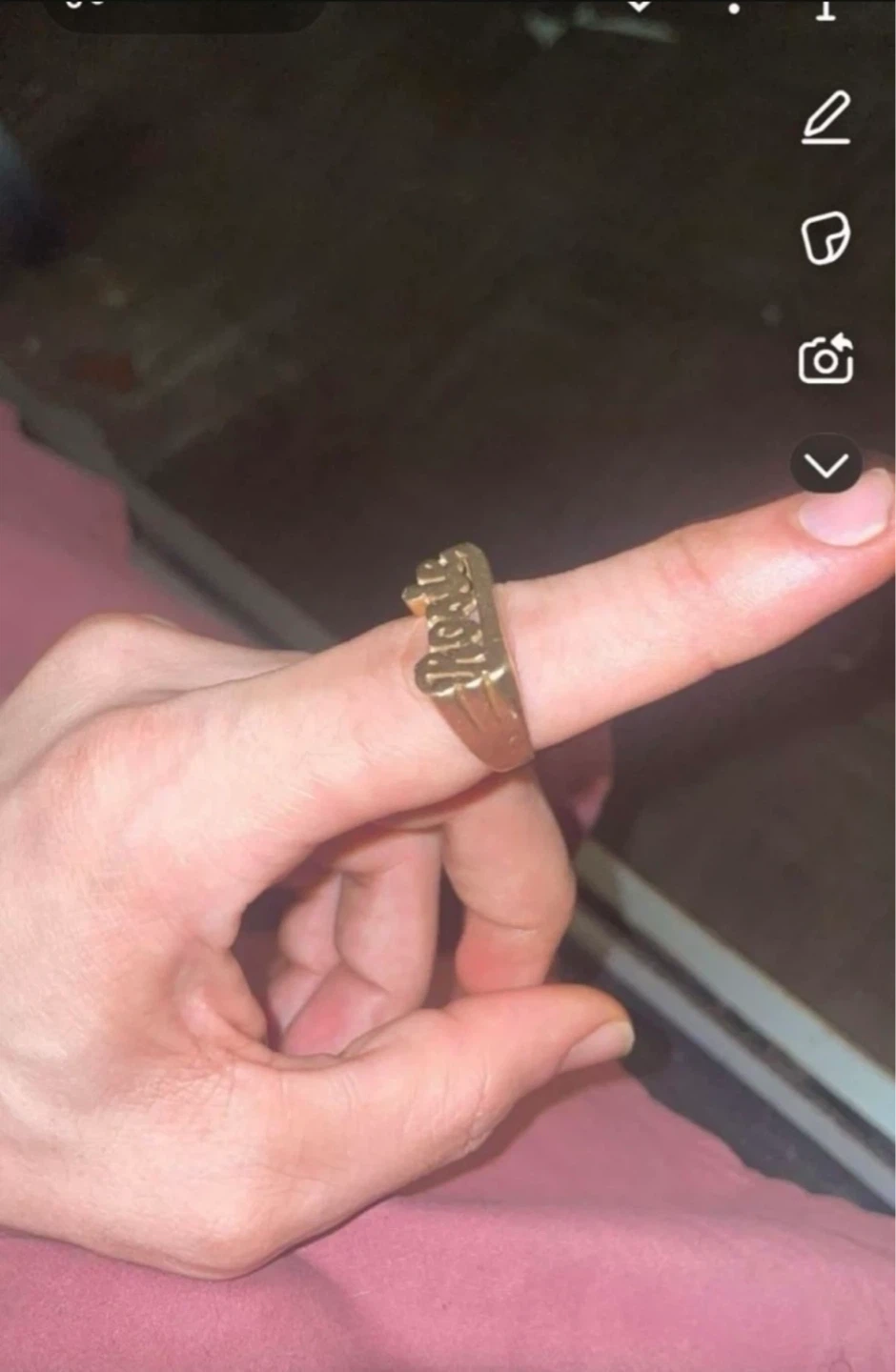Genuine 14k solid gold name ring