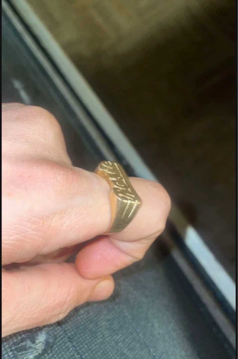 Genuine 14k solid gold name ring - photo 2