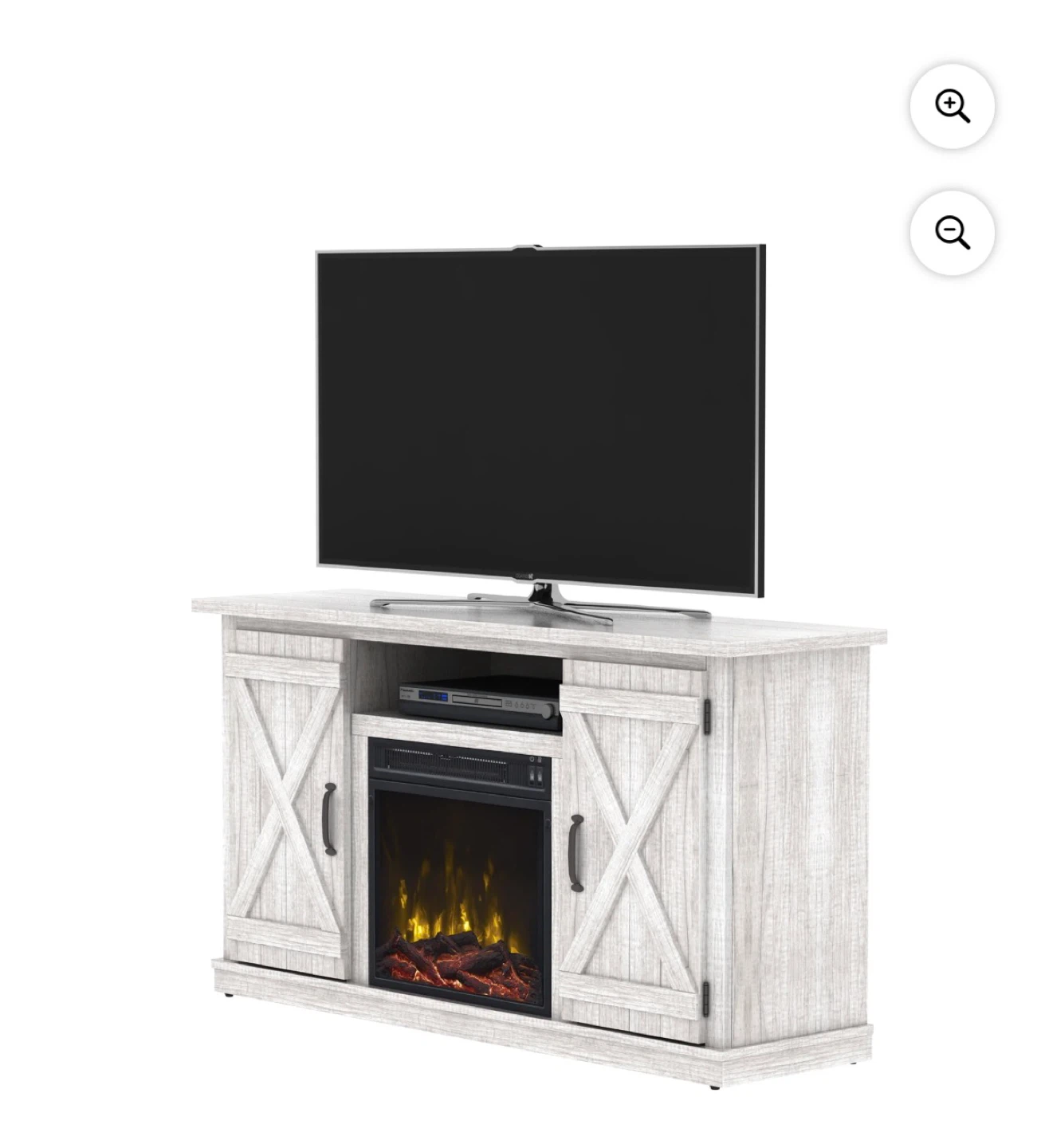 Rustic Farmhouse Style TV Stand with Electric Fireplace - photo 3