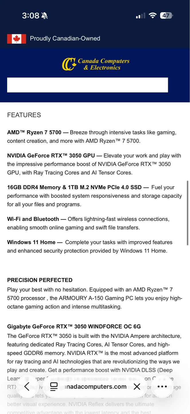 Gaming PC - Ryzen 7 5700, RTX 3050, 16GB RAM, 1TB SSD - photo 3