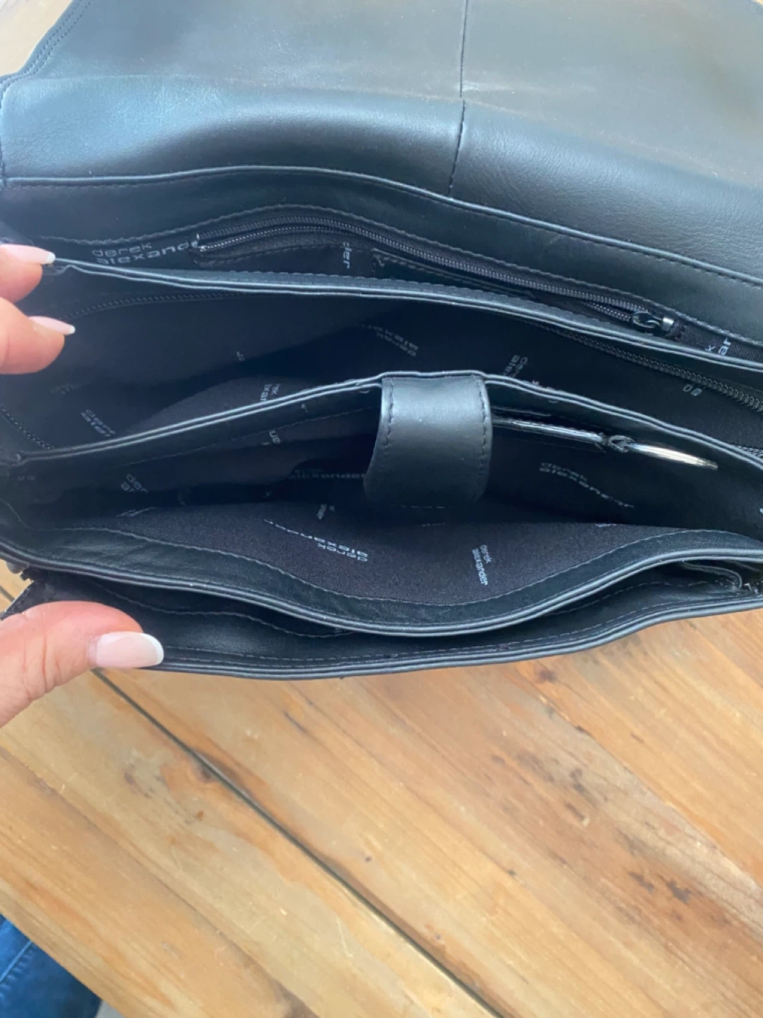 Derek Alexander Black Leather Shoulder Bag - photo 5