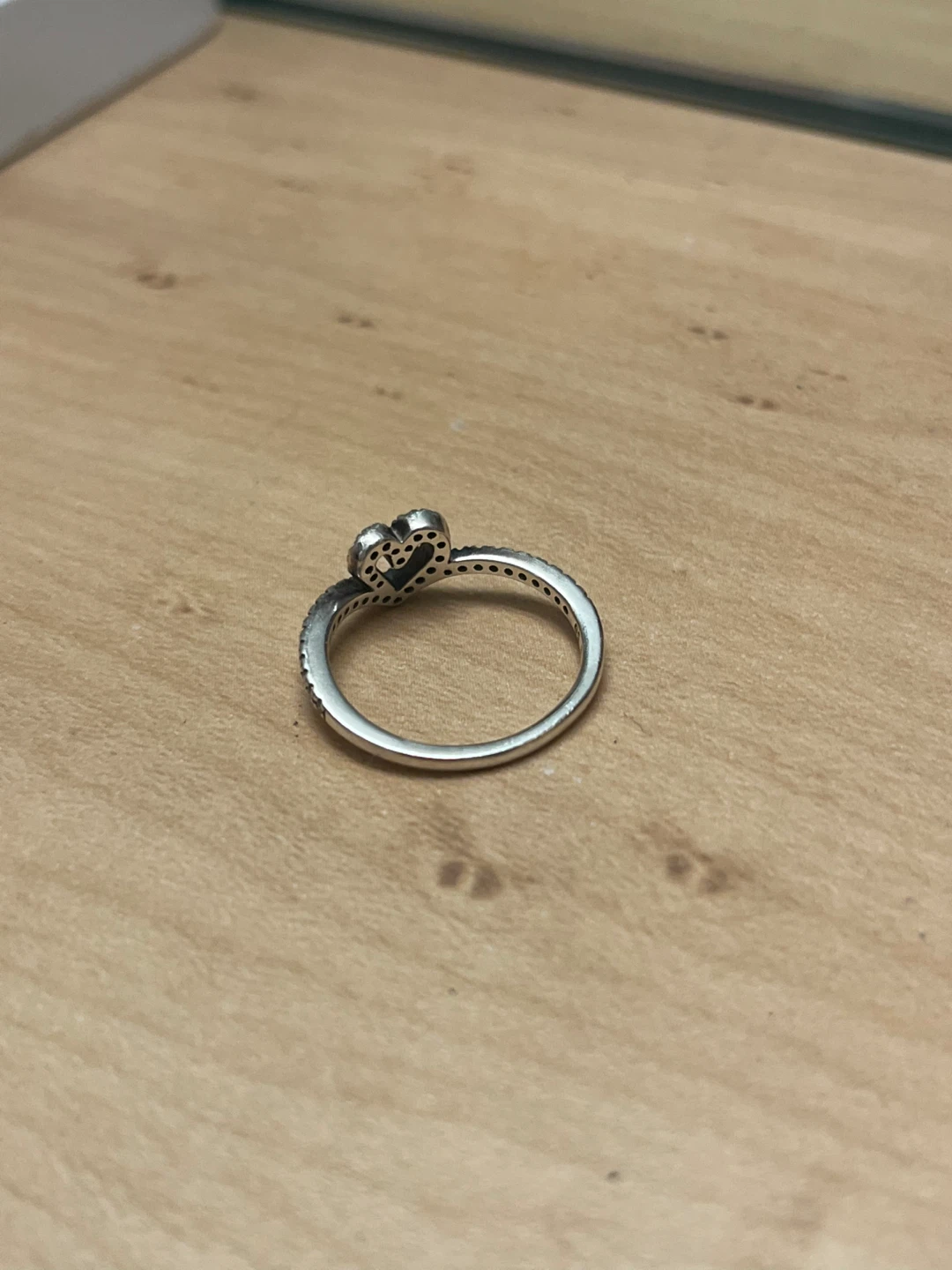 Pandora Sparkling Wishbone Heart Ring - photo 3