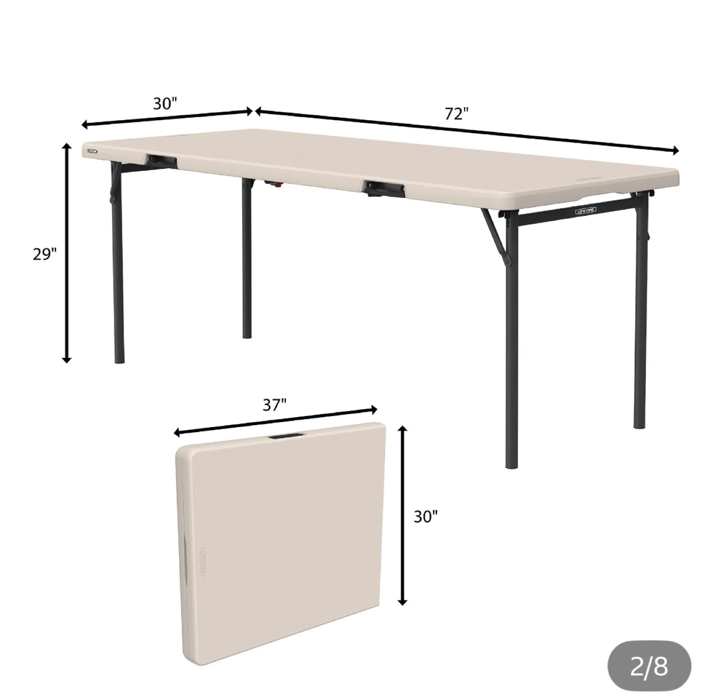 White Folding Table - photo 2