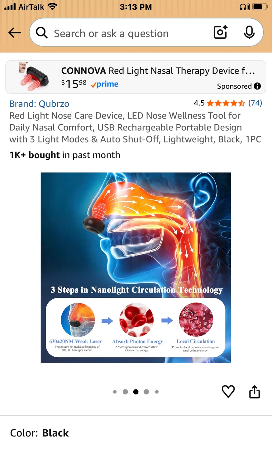 Qubrzo Red Light Nose Care Device - photo 5