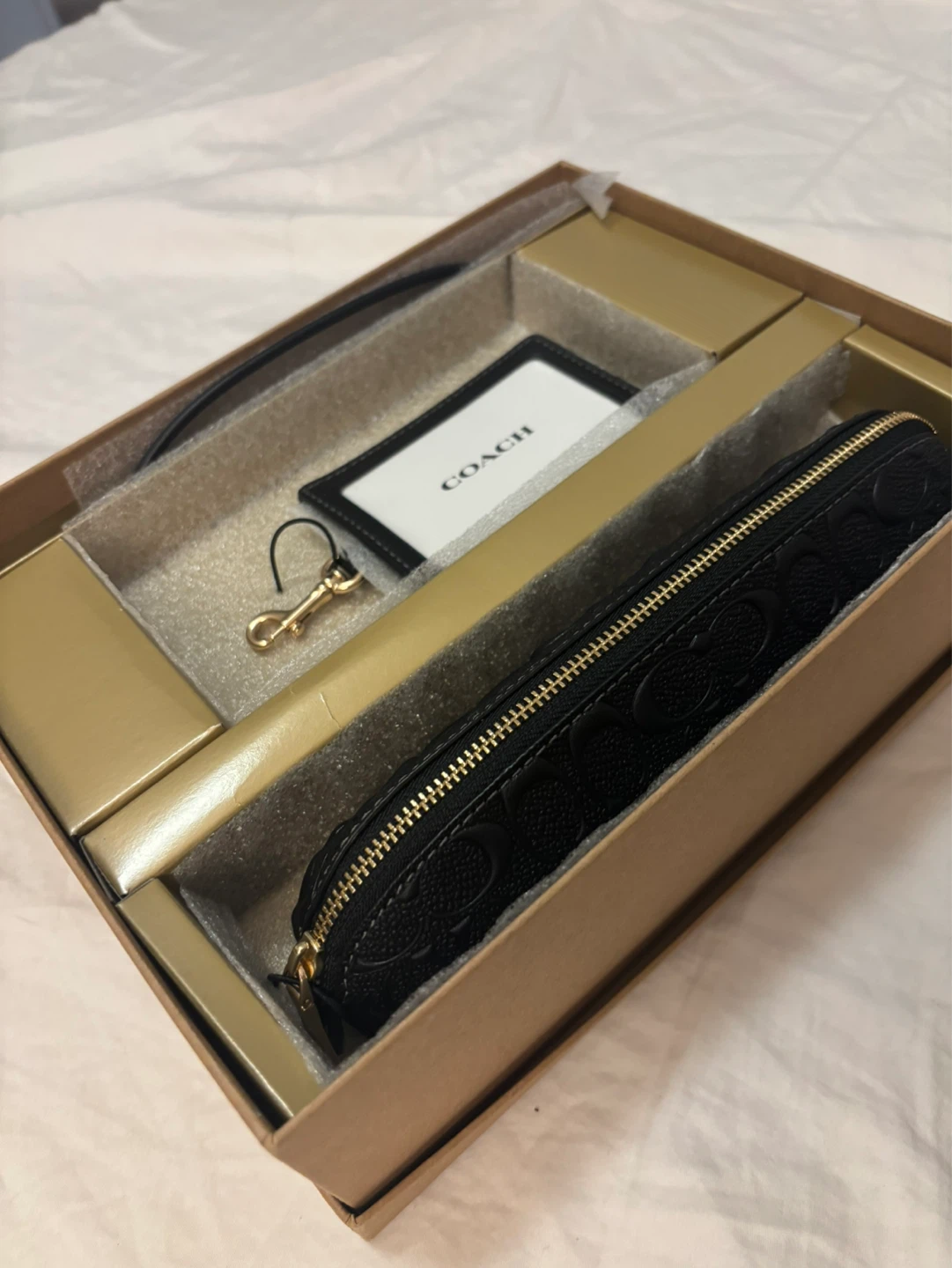 Coach Black Signature Pen Case with ID Holder - photo 2
