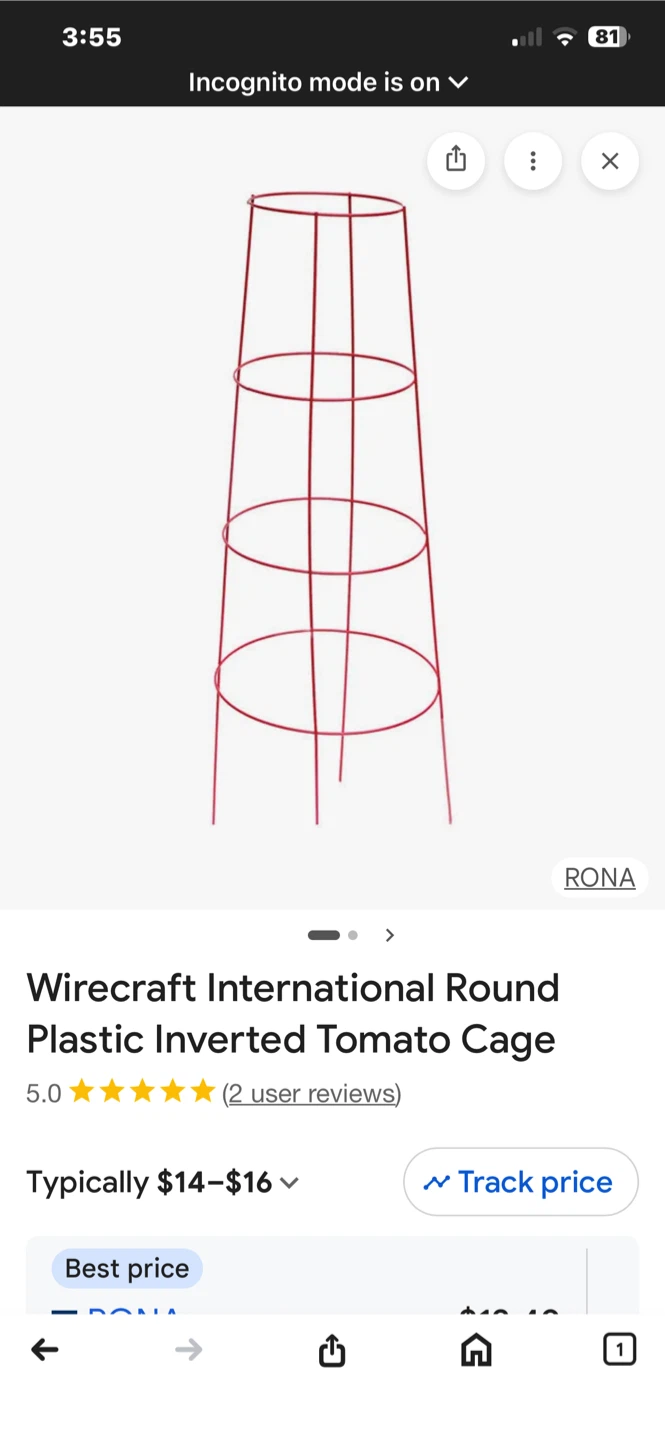 Wirecraft International Red Tomato Cage