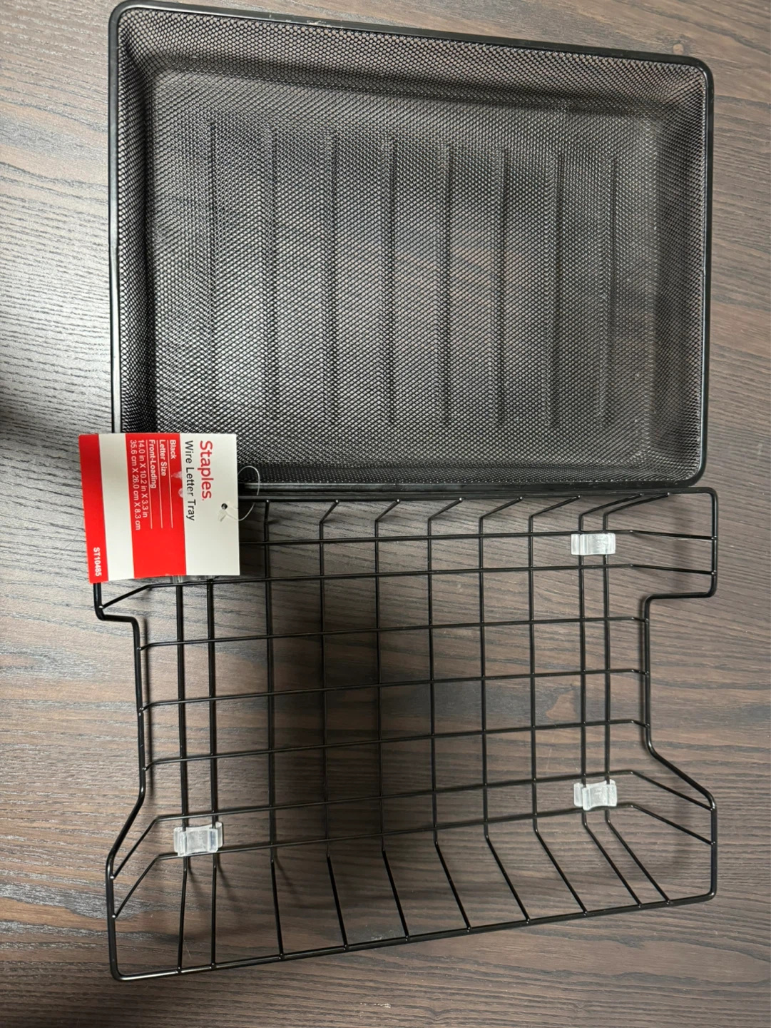 Staples Wire Letter Tray - Black