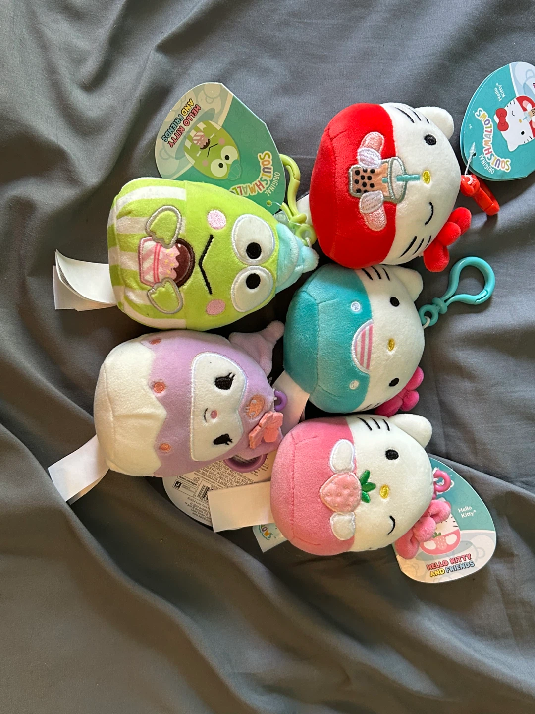 Sanrio Squishmallow Clip-On Keychains Bundle