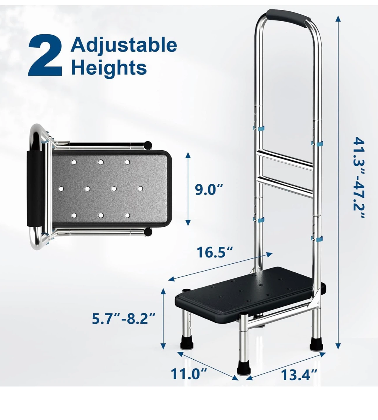 Step Stool with Handle for Seniors - 400lbs Capacity S6S - photo 5