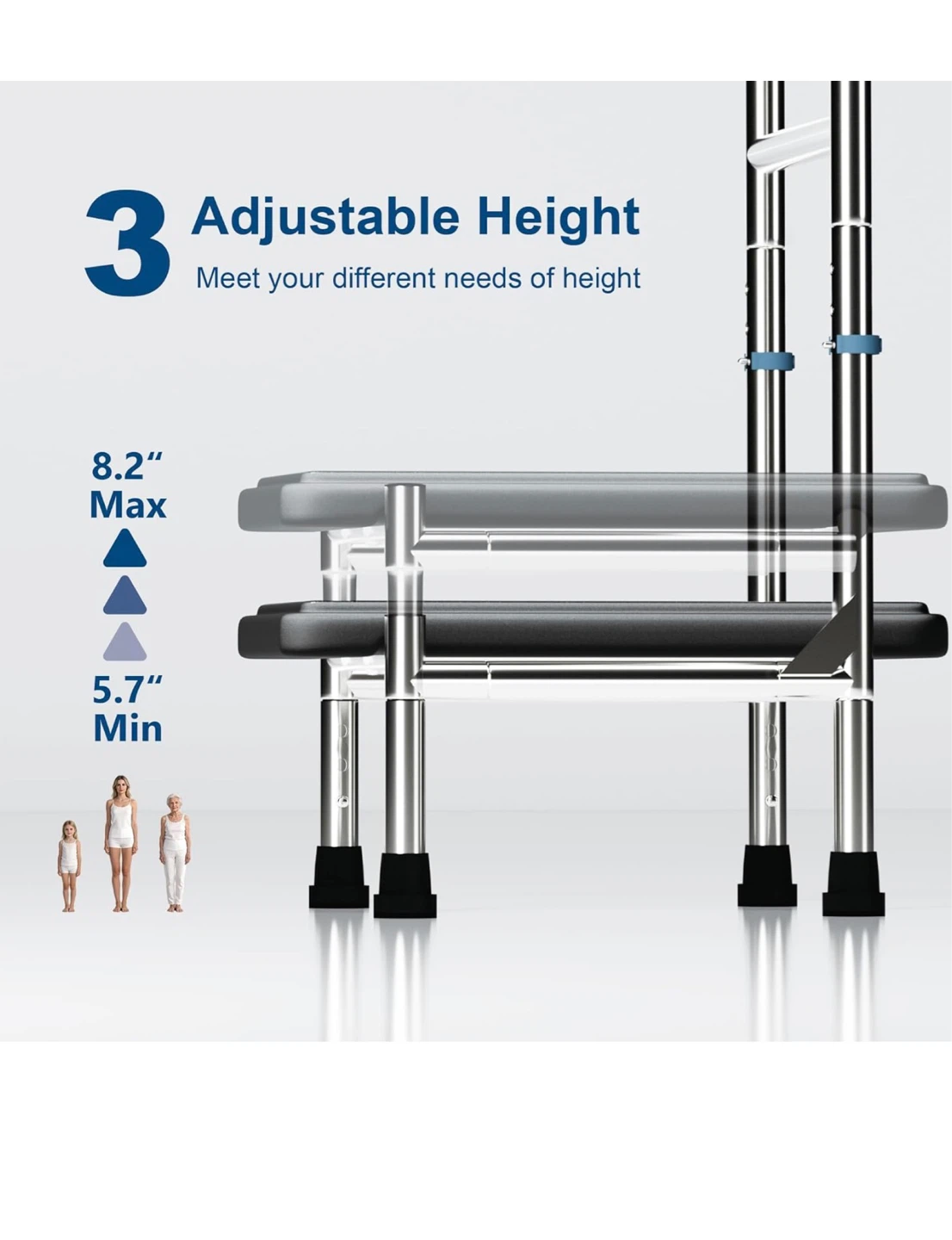 Step Stool with Handle for Seniors - 400lbs Capacity S6S - photo 2
