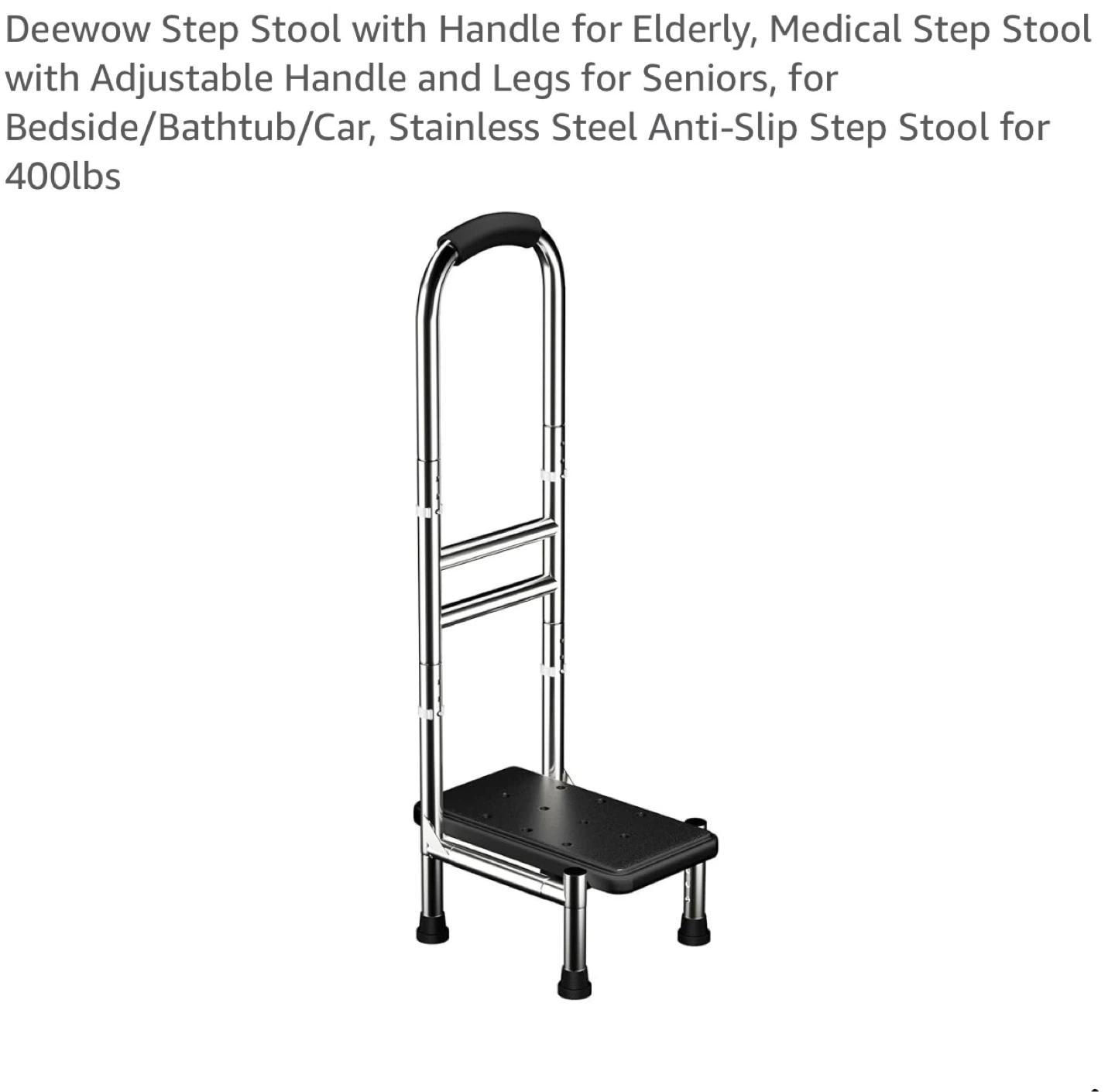 Step Stool with Handle for Seniors - 400lbs Capacity S6S