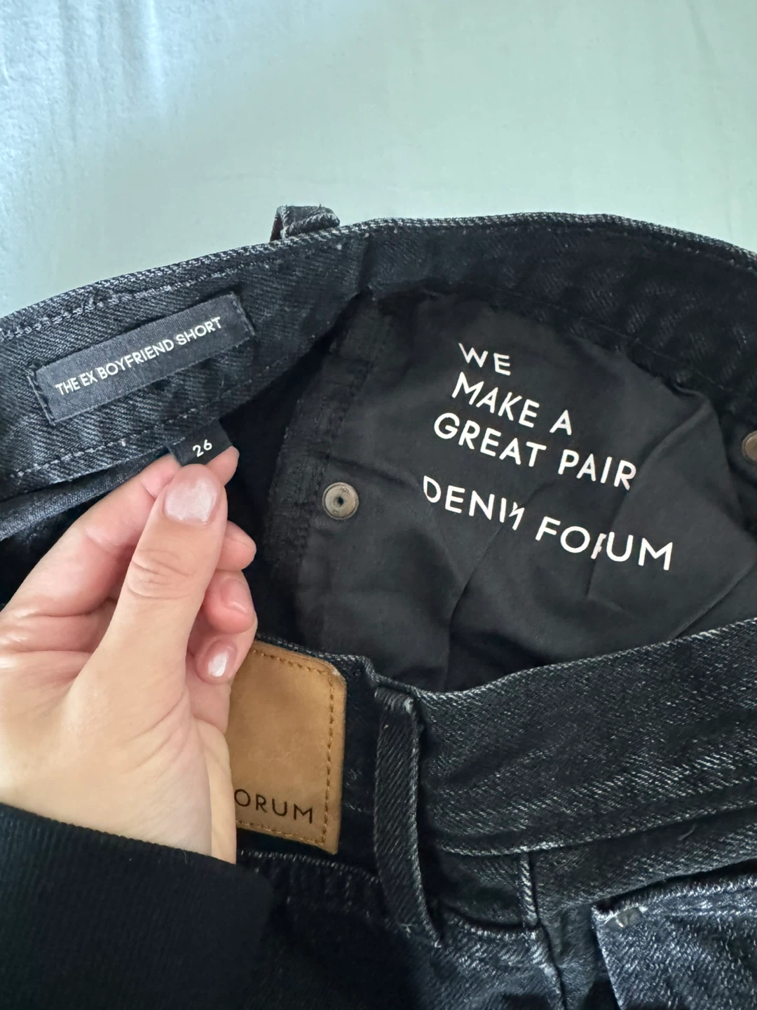 Denim Forum The Ex Boyfriend Short Black Size 26 - photo 4