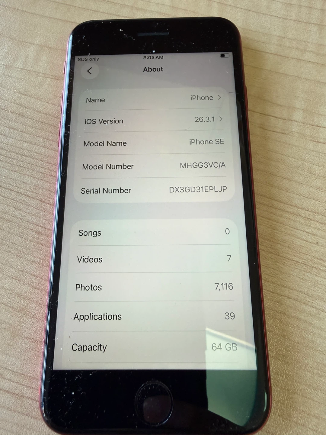 Apple iPhone SE (2nd Gen) 64GB - Red - photo 3