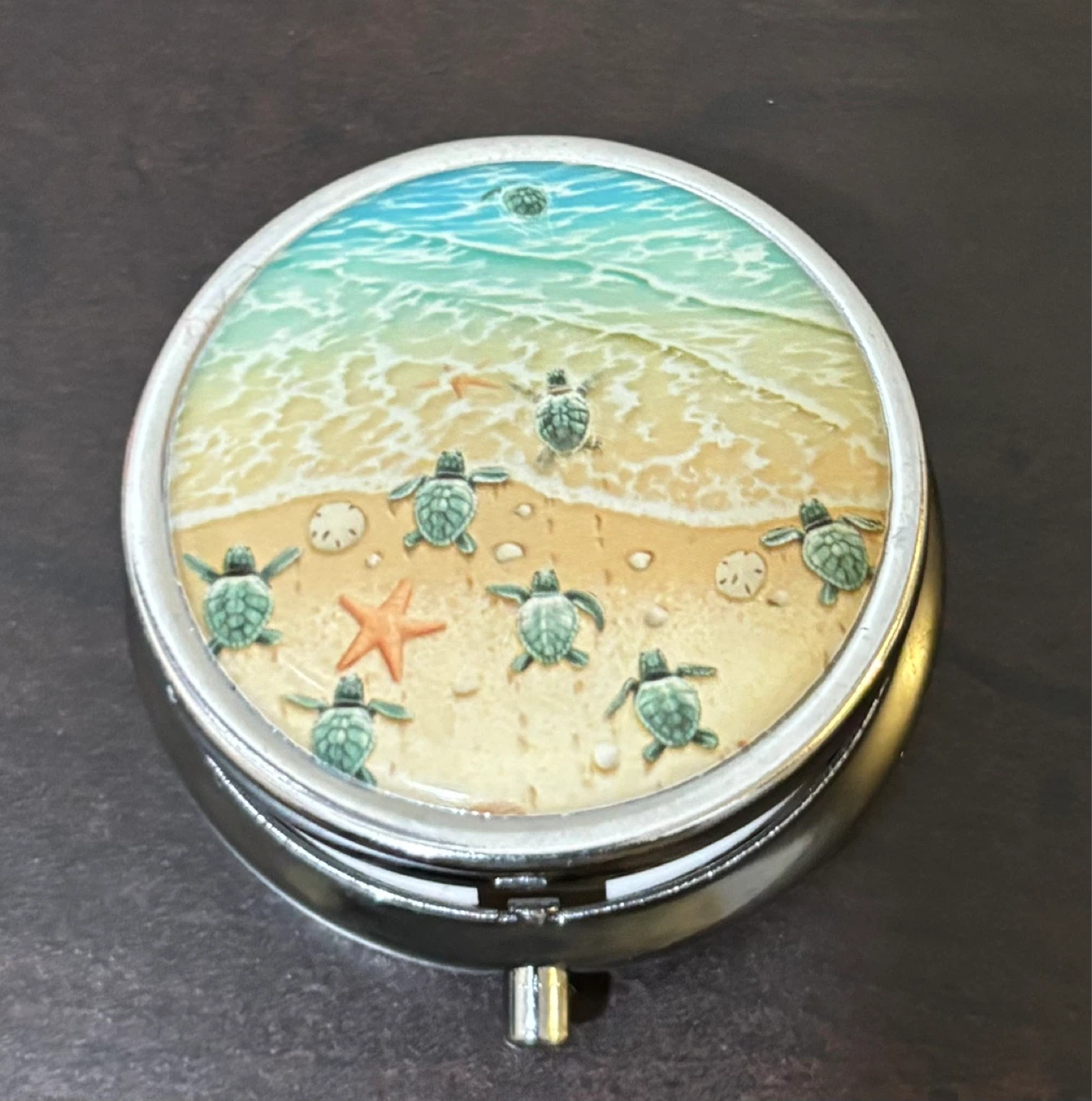 NEW Pill Case with Sea Turtle Design