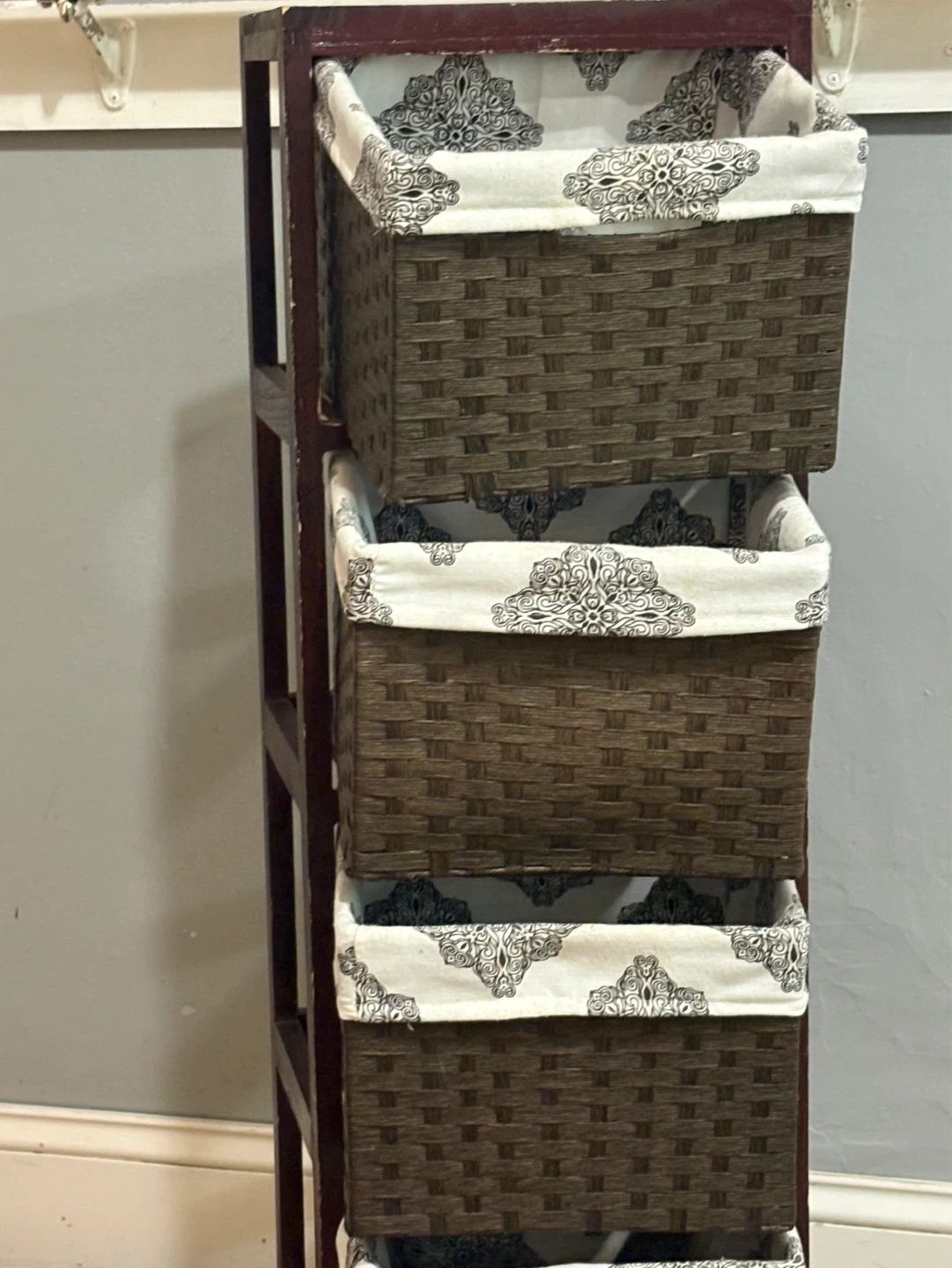4-Tier Woven Storage Tower with Baskets
