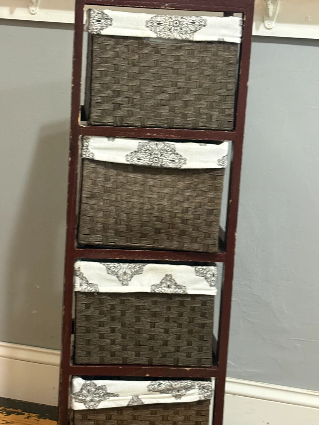 4-Tier Woven Storage Tower with Baskets - photo 2