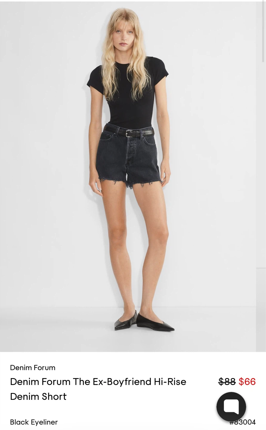 Denim Forum The Ex Boyfriend Short Black Size 26 - photo 5