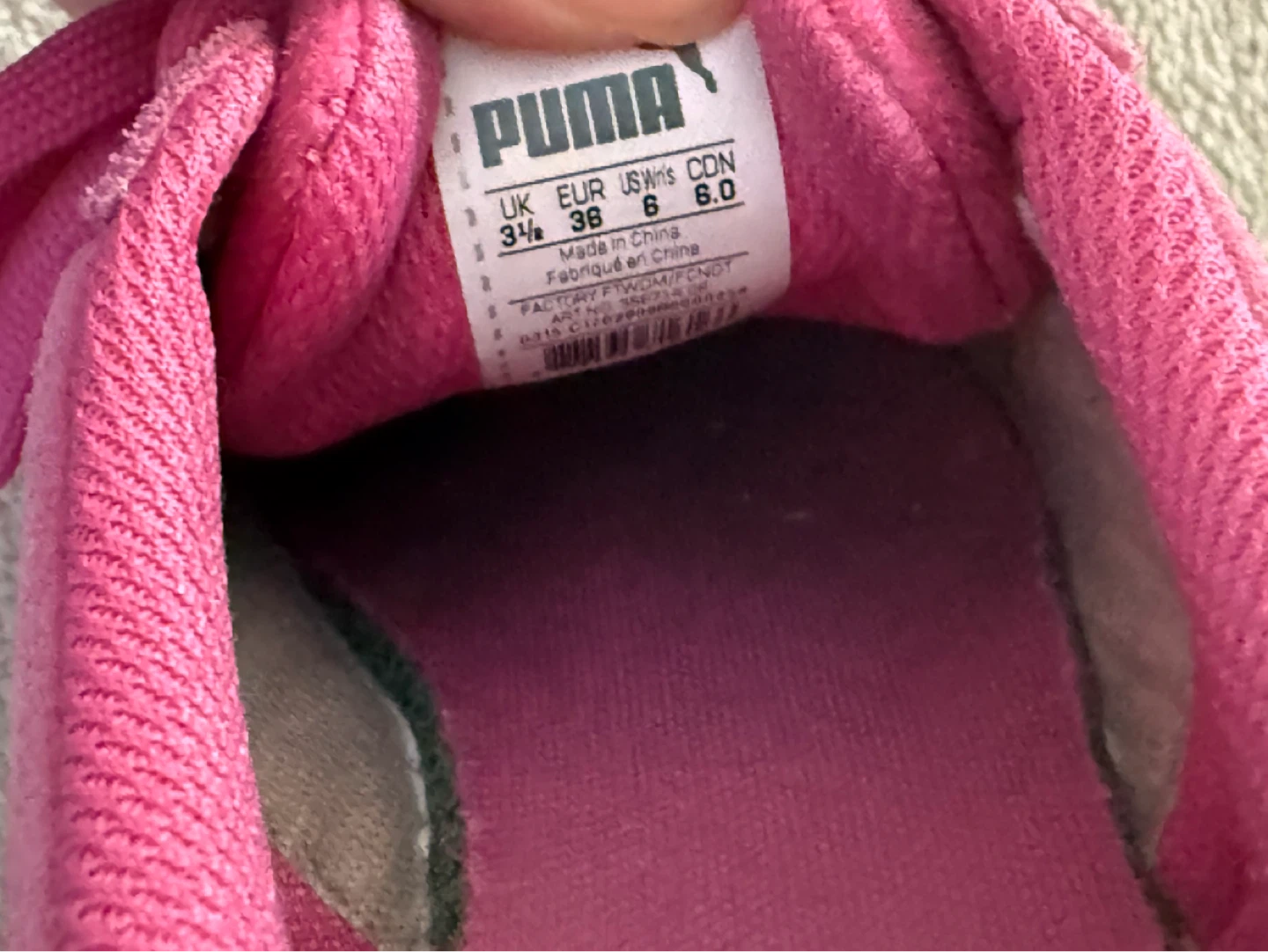 Puma Pink Suede Sneakers - Women's Size 6 - photo 3