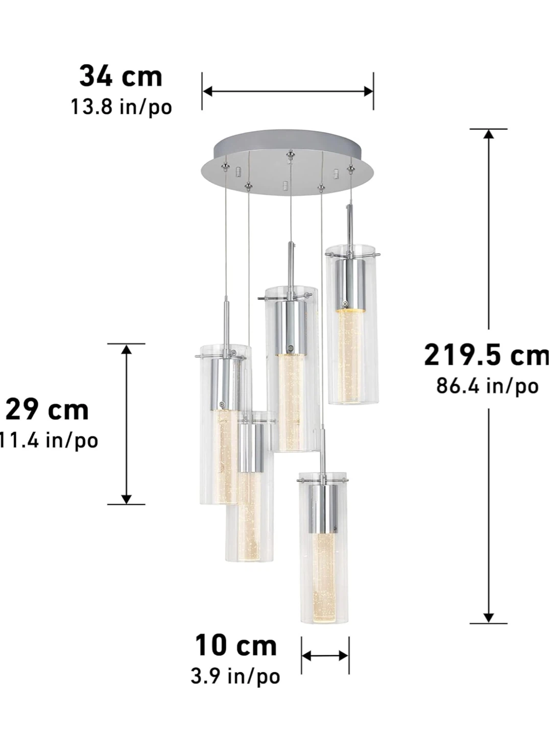 Artika Pro 5-Light Pendant Chandelier