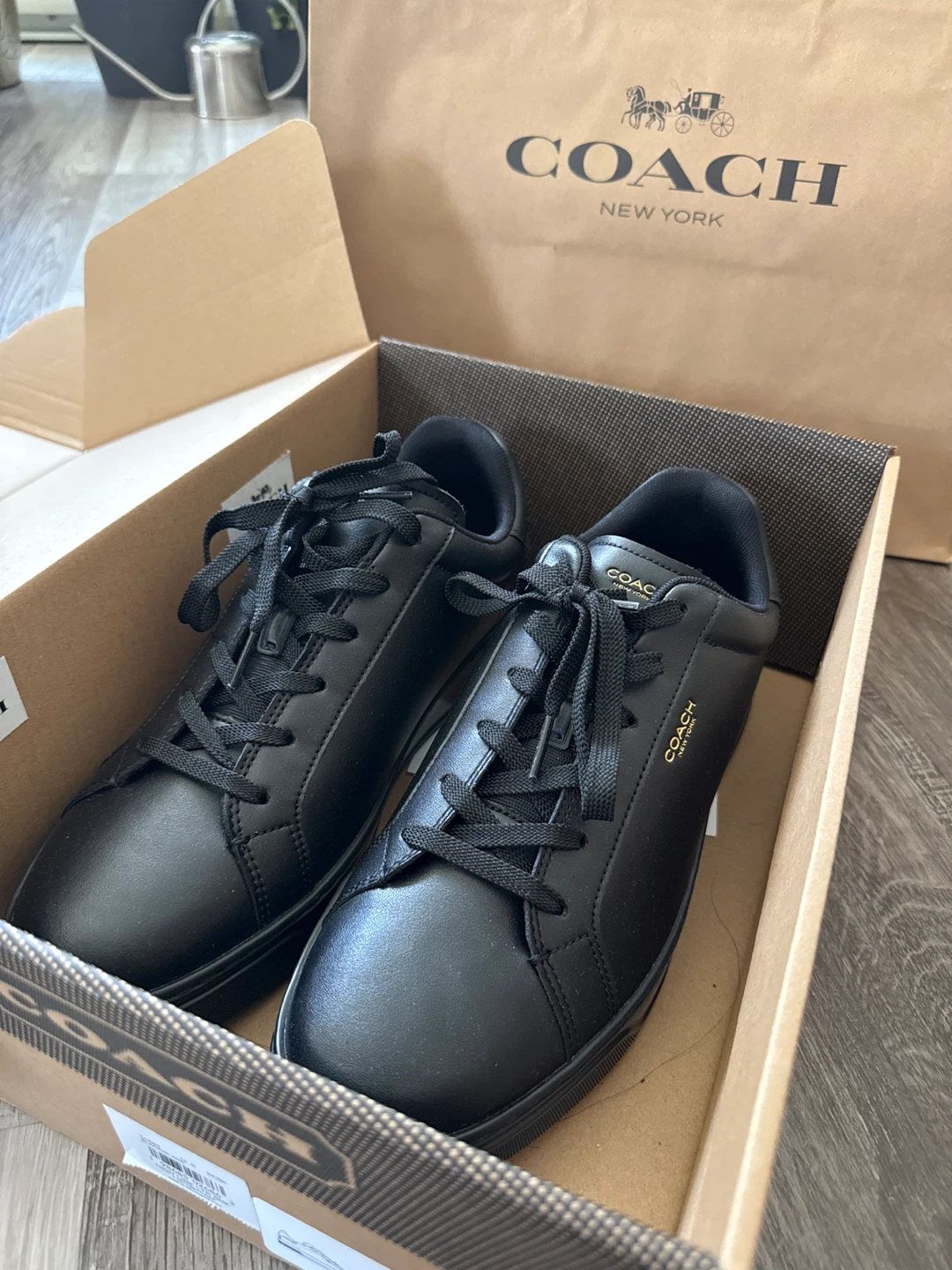 Coach Black Leather Sneakers