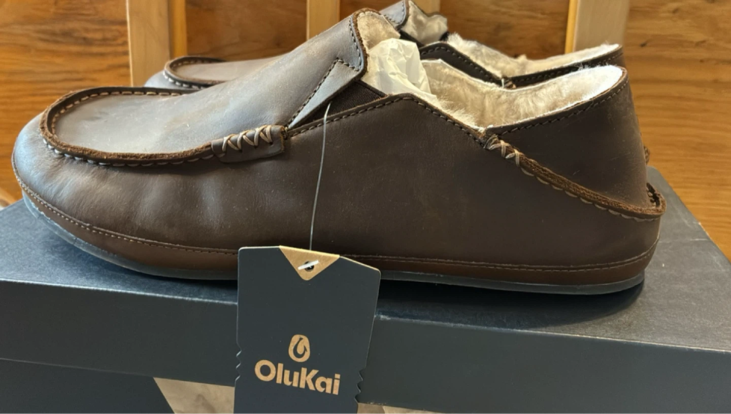 New OluKai Moloa Slipper - Dark Wood - Men's 11 - photo 2