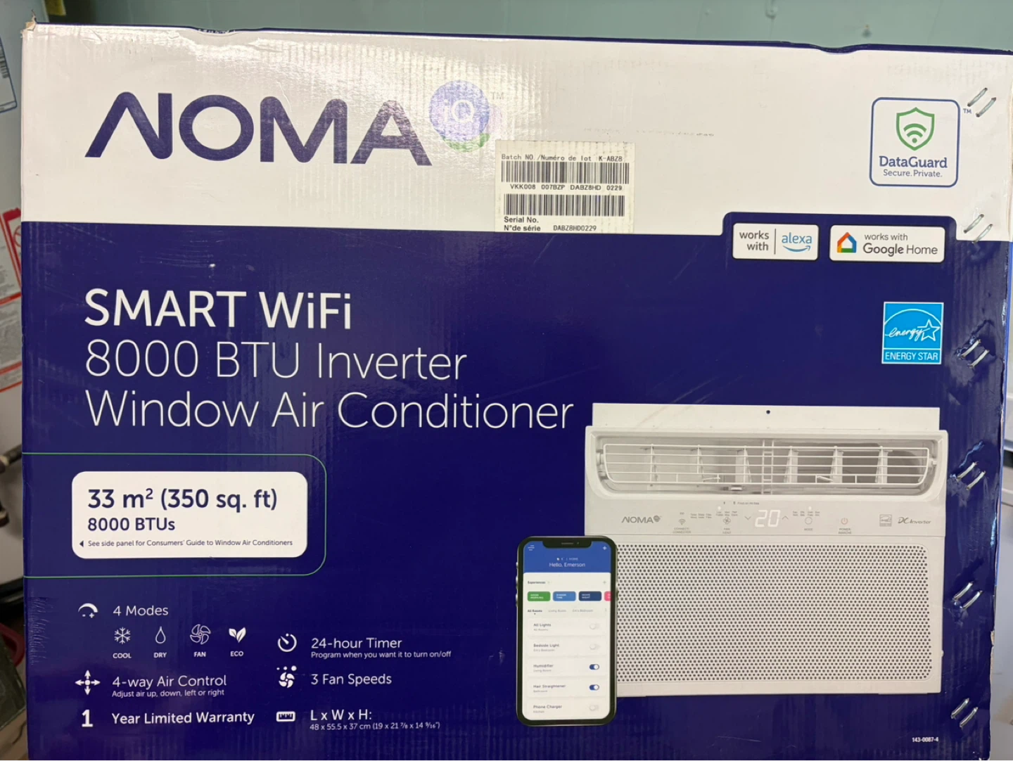 NOMA Smart WiFi 8000 BTU Inverter Window Air Conditioner - photo 2