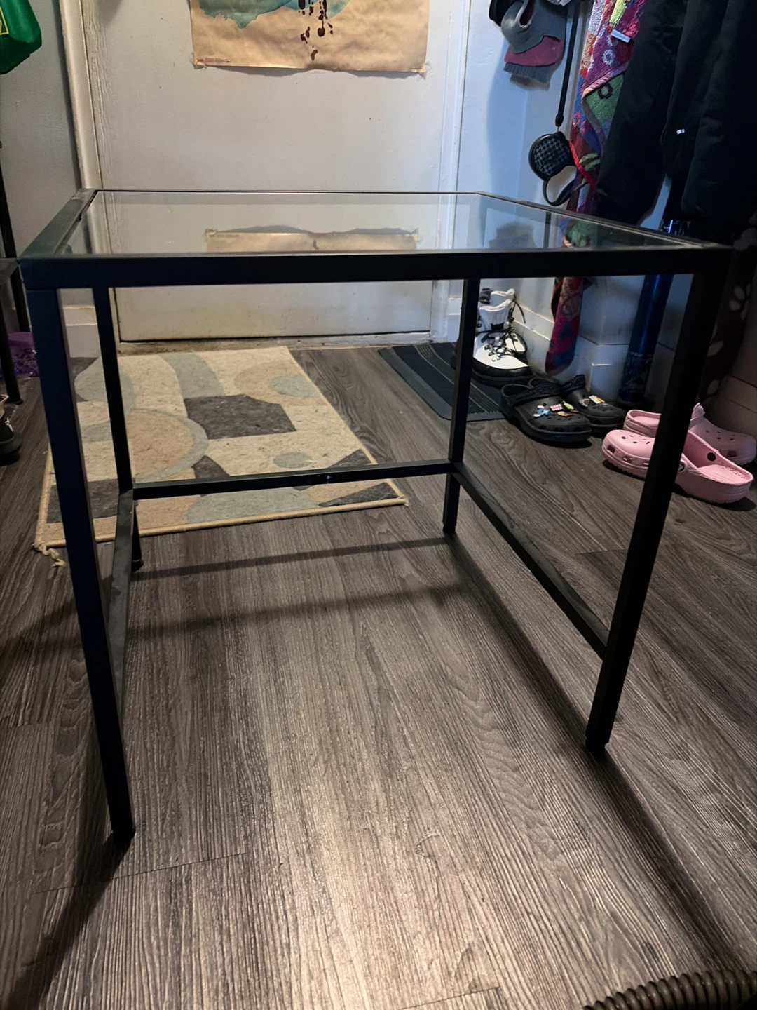 Glass Top End Table - photo 2