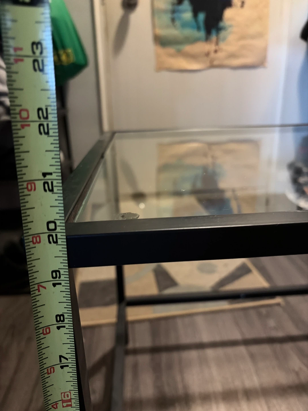 Glass Top End Table - photo 3