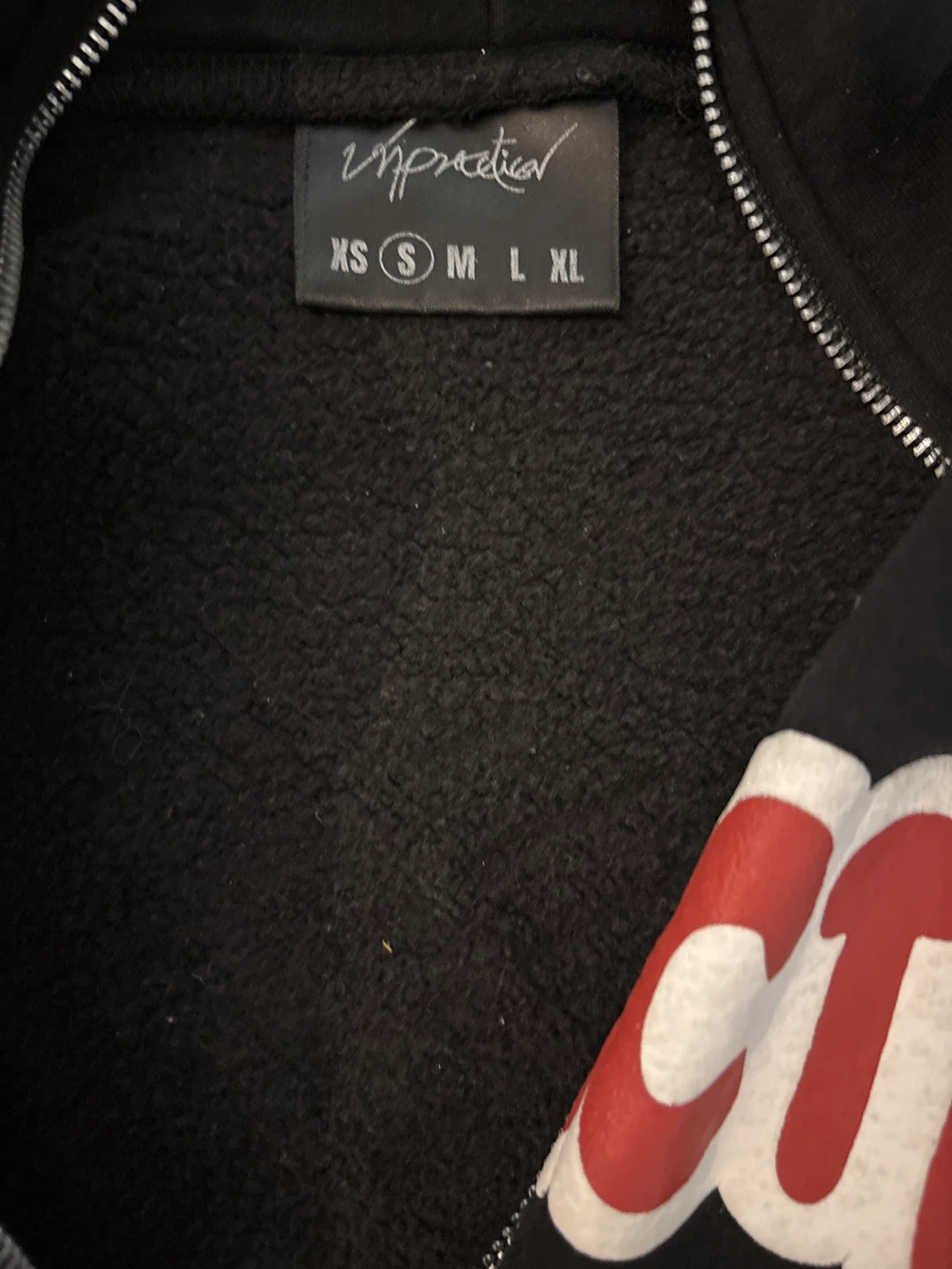 Unpractical Black Zip-Up Hoodie - photo 2