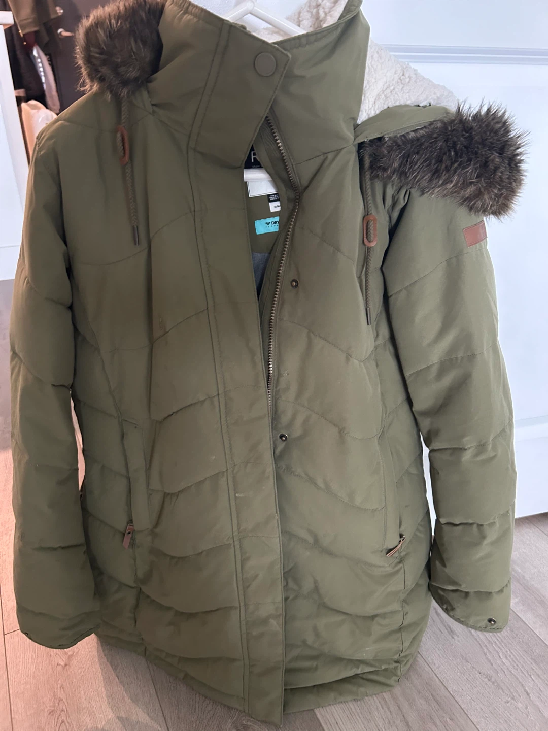 Roxy Women's M/M Insulated Winter Jacket - Olive Green