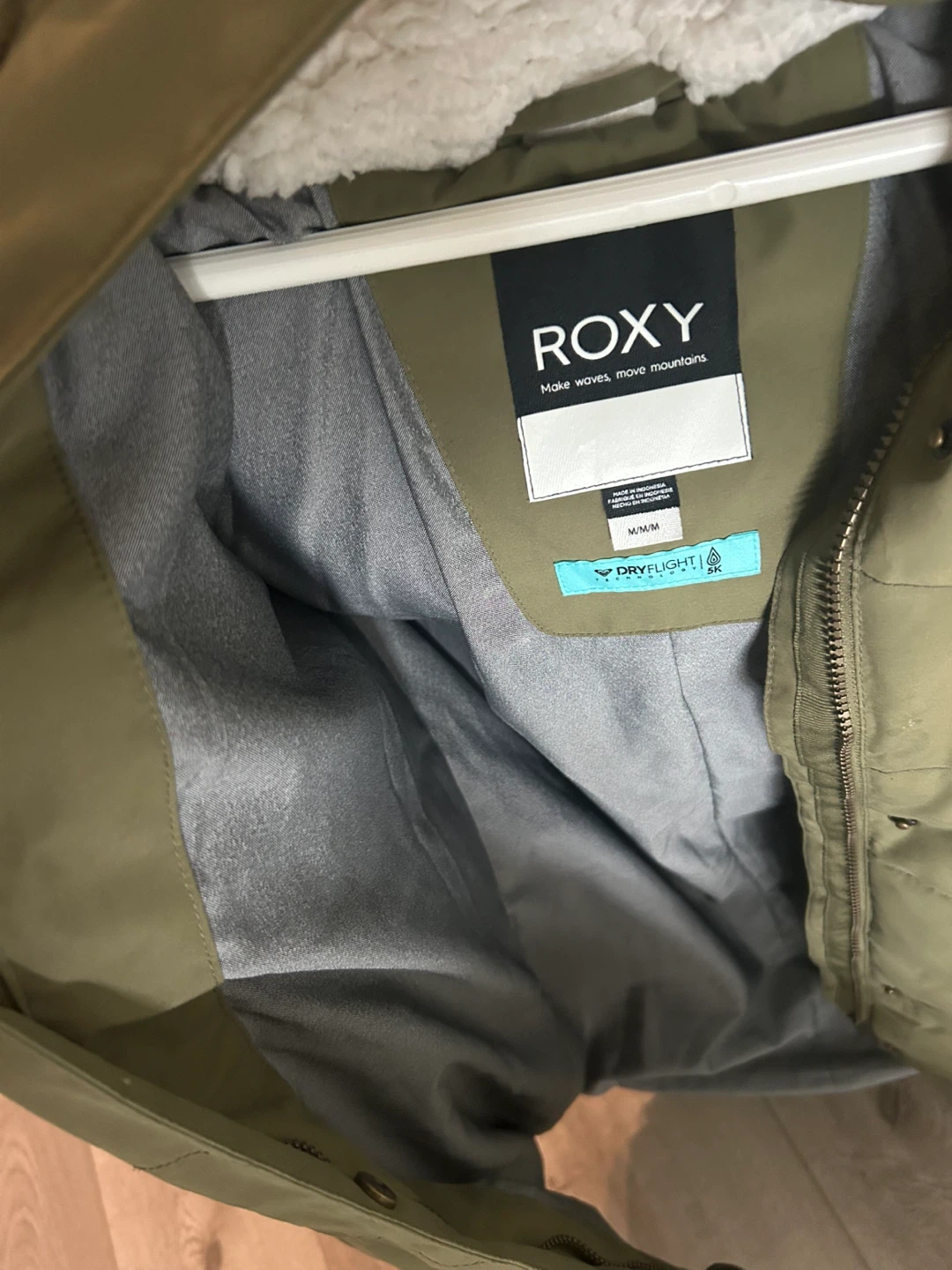 Roxy Women's M/M Insulated Winter Jacket - Olive Green - photo 4