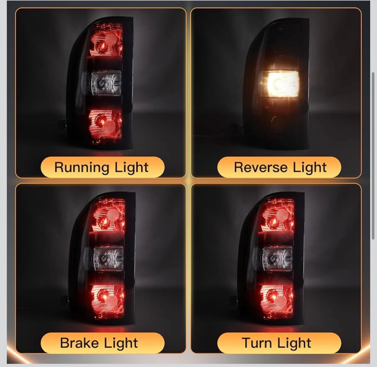 Smoked Black Tail Lights for Silverado 2007-2014 S713 - photo 4