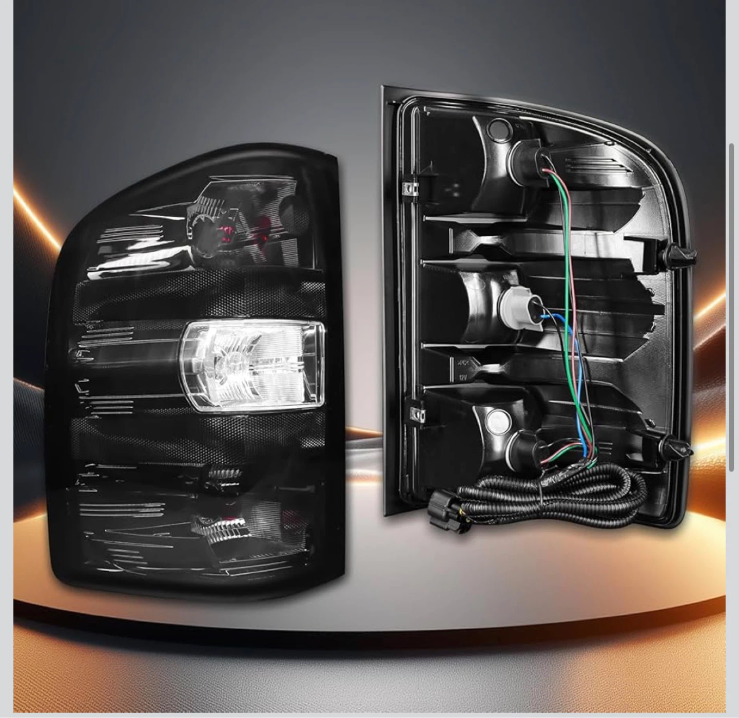 Smoked Black Tail Lights for Silverado 2007-2014 S713 - photo 3