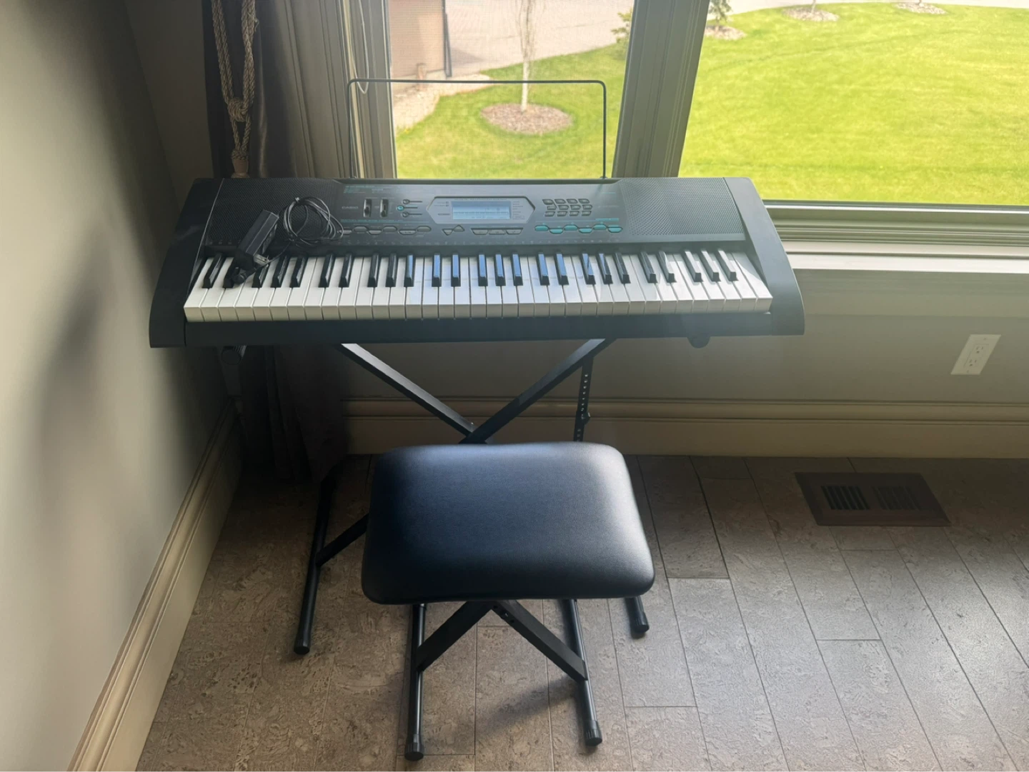 Casio Keyboard with Stand and Bench