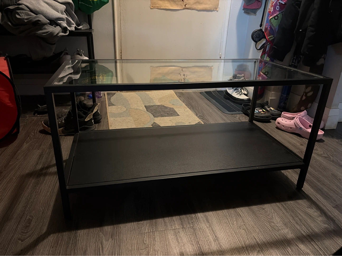 Glass Top Coffee Table with Lower Shelf - photo 2