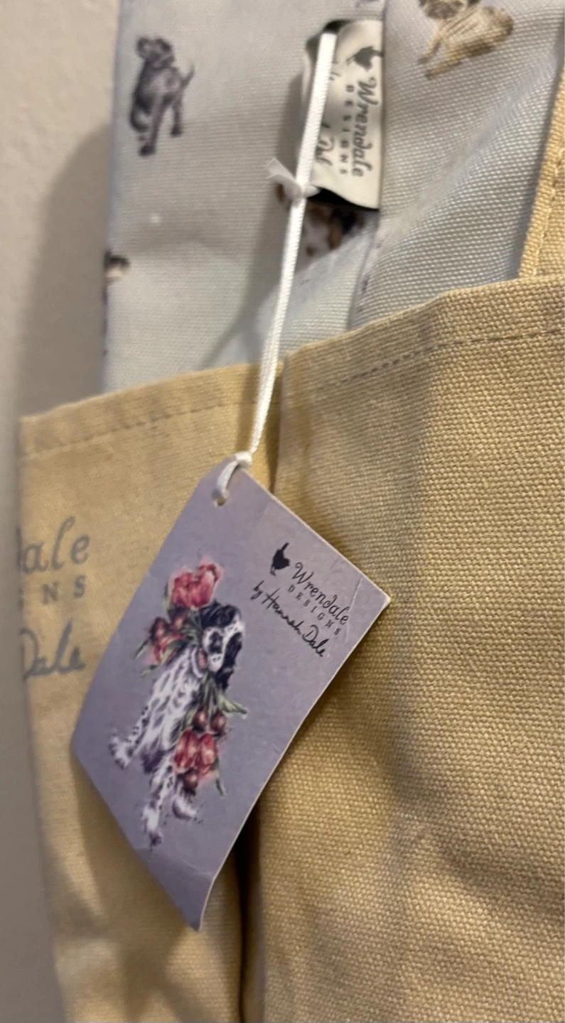 NEW Wrendale Designs Canvas Tote Bag - Dog & Flowers - photo 2