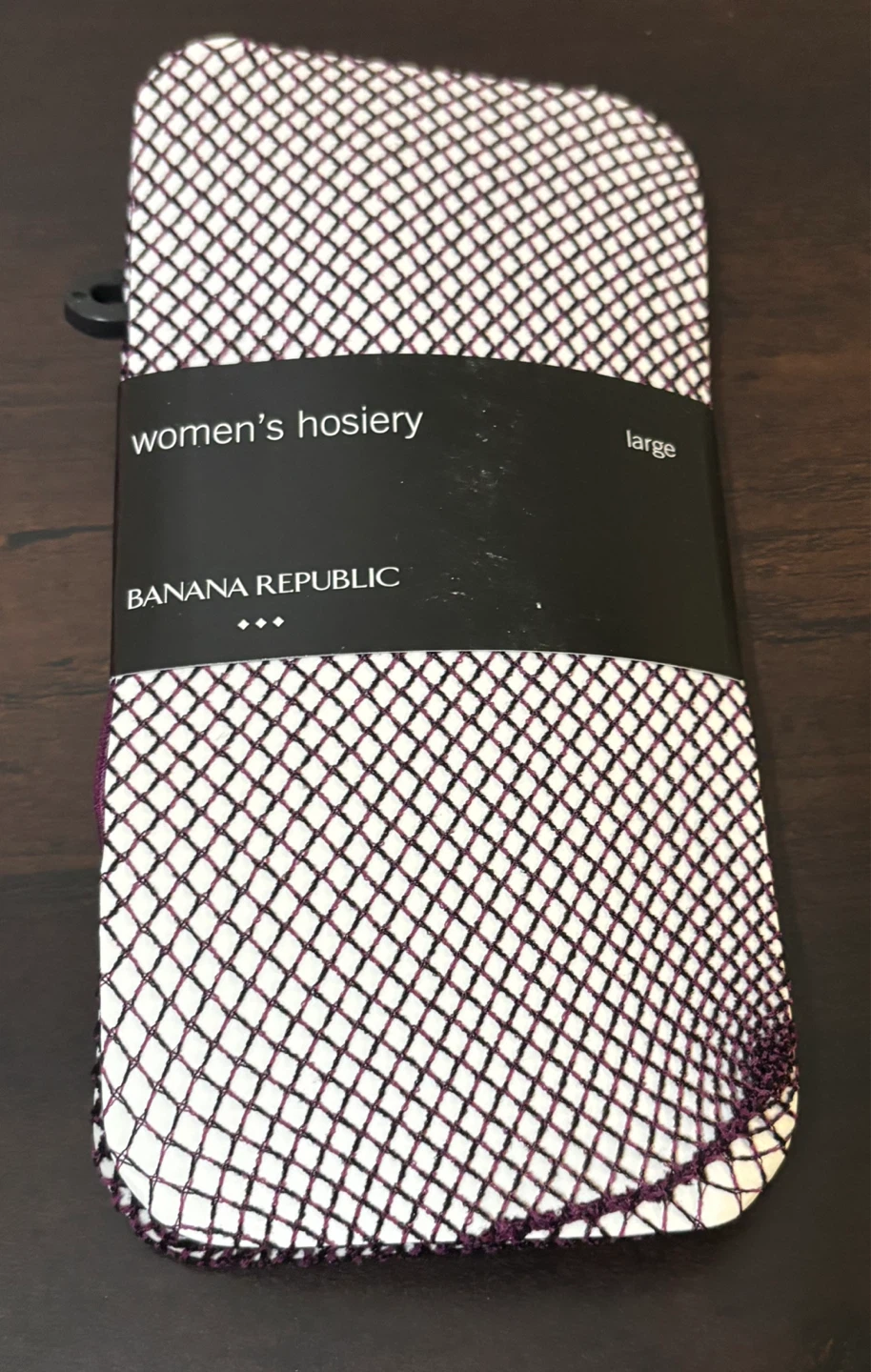 NEW Banana Republic Women's Hosiery Fishnet Tights Large Purple