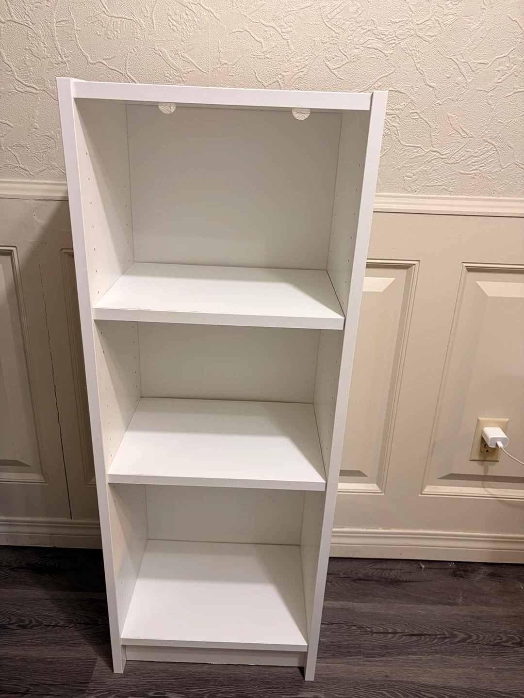 White 3-Shelf Bookcase
