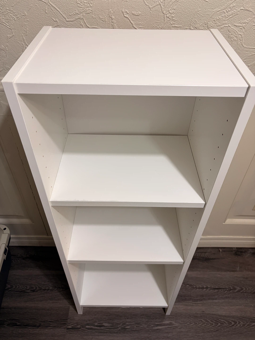 White 3-Shelf Bookcase - photo 2