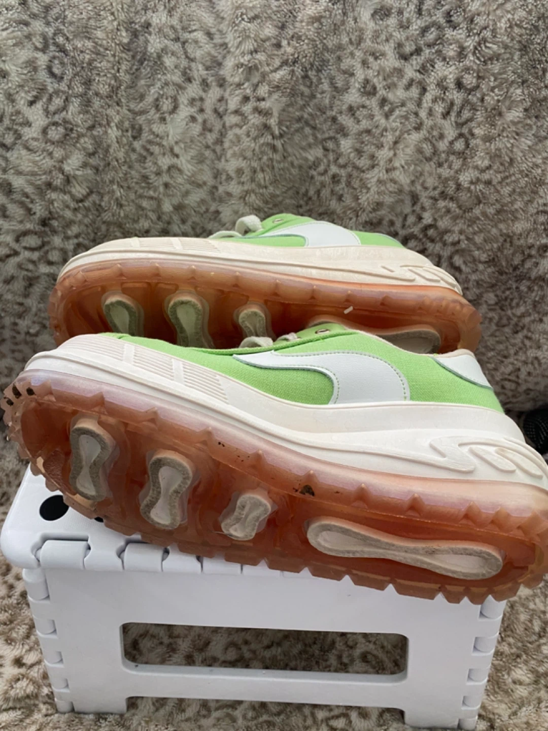 Vintage Lime  Green Platform Sneakers - photo 4