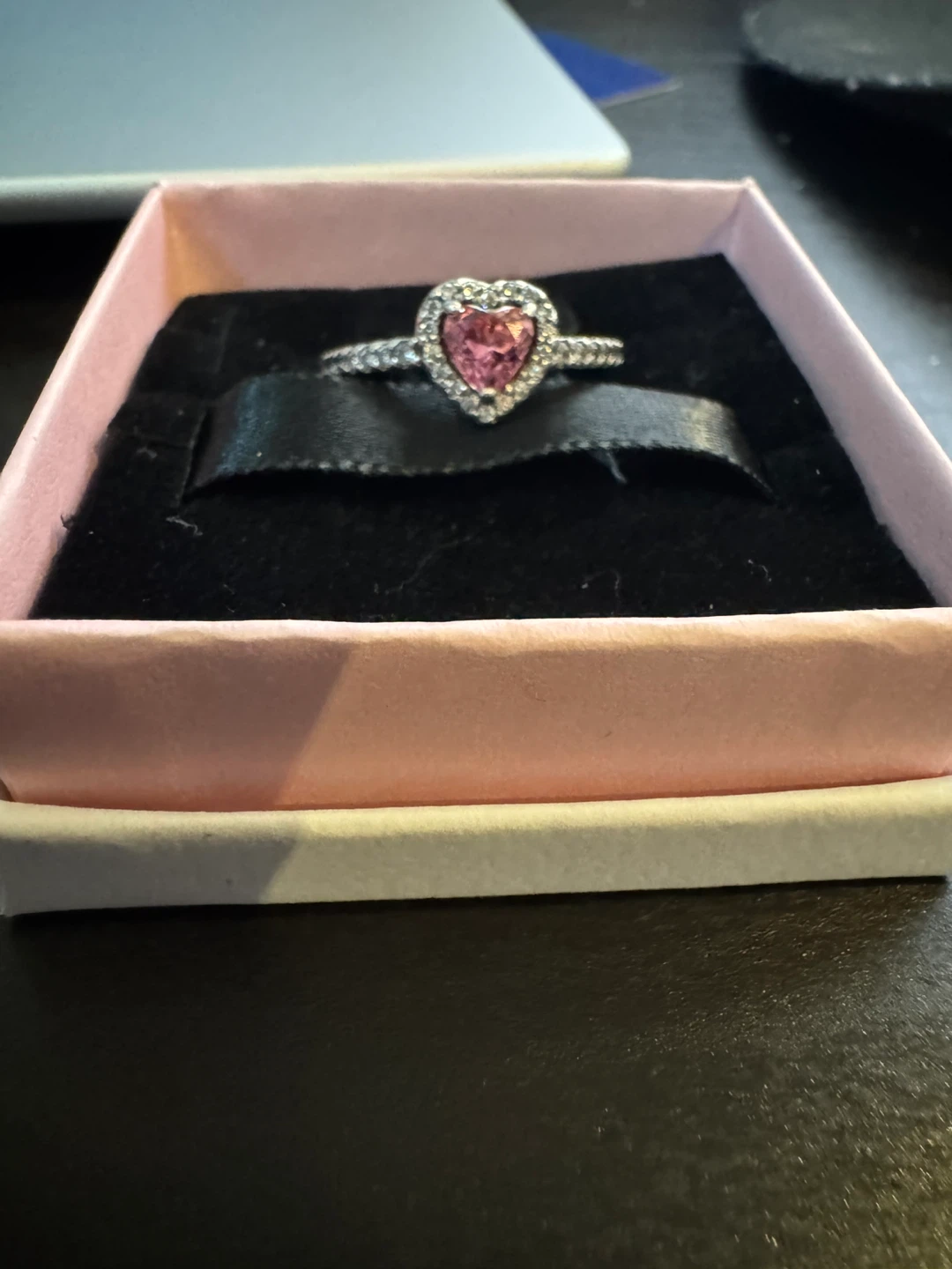 Pandora Heart Ring with Pink Stone - photo 2
