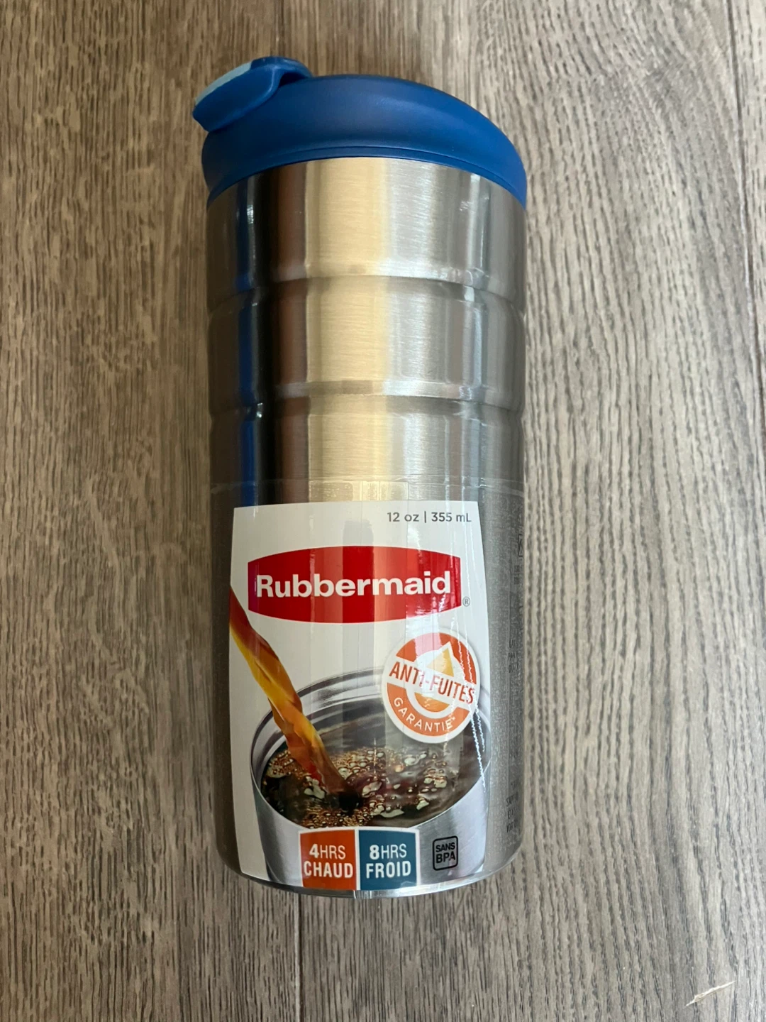 New! Rubbermaid 12 oz Stainless Steel Travel Tumbler