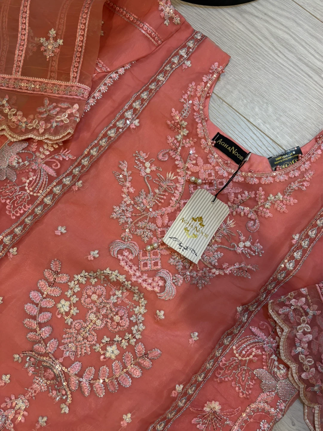 Agha Noor Embroidered Lawn Suit