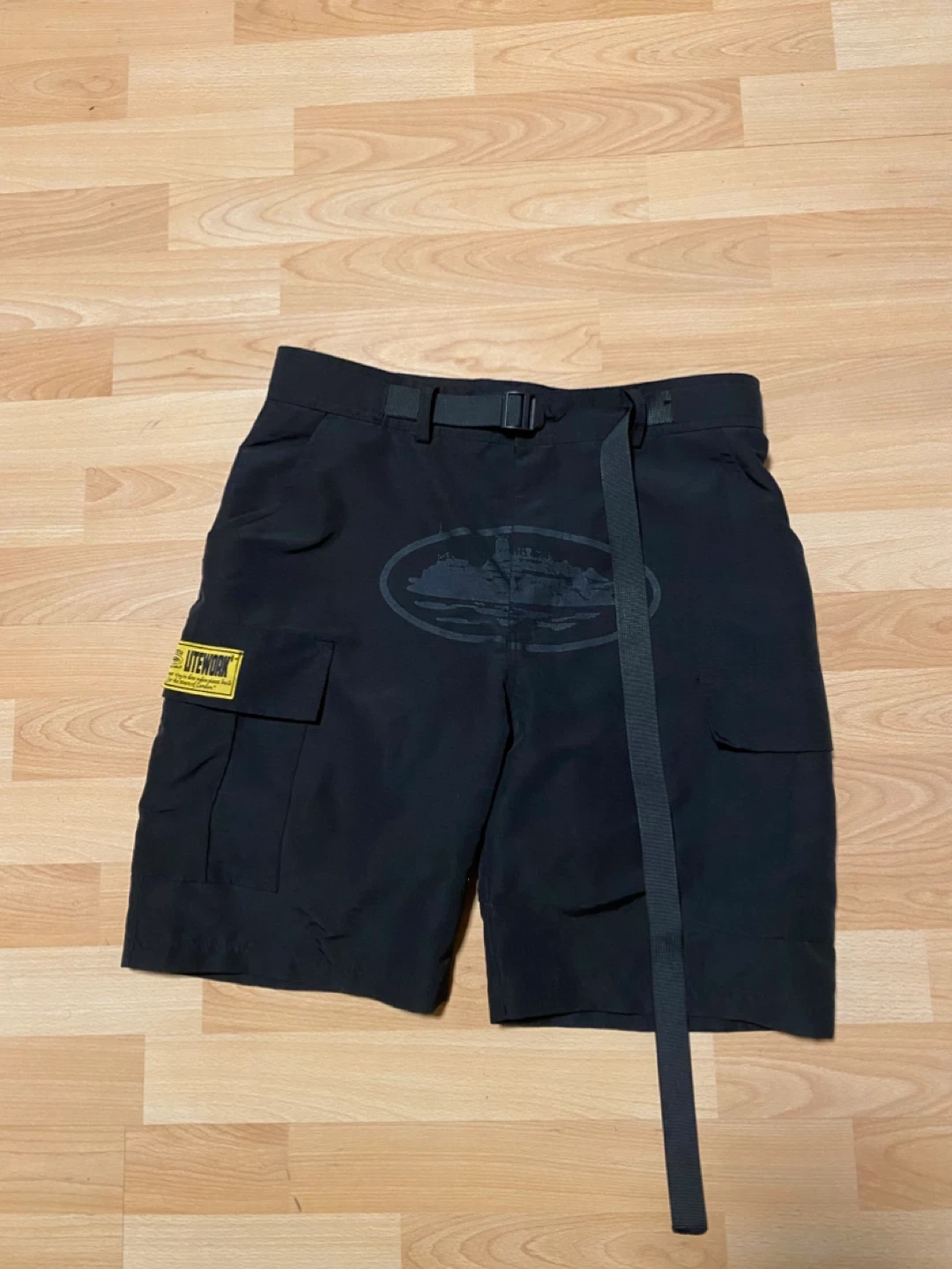 CORTEIZ triple black Cargos Shorts