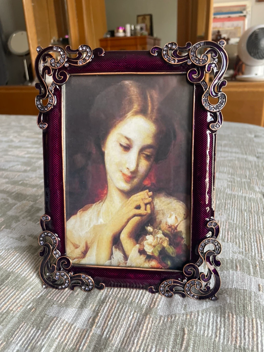 Ornate Purple & Silver Photo Frame
