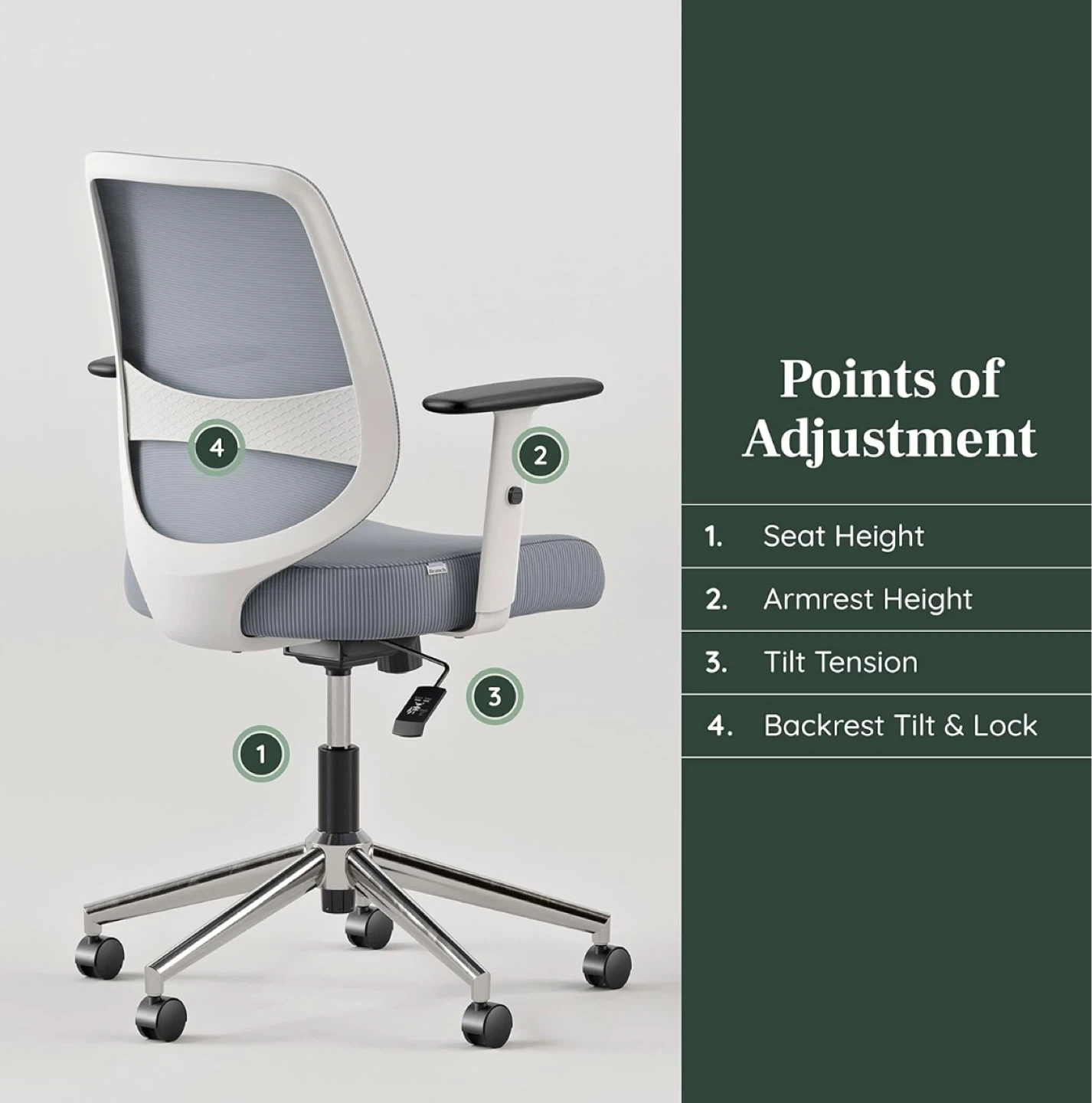 Branch adjustable office chair - photo 4