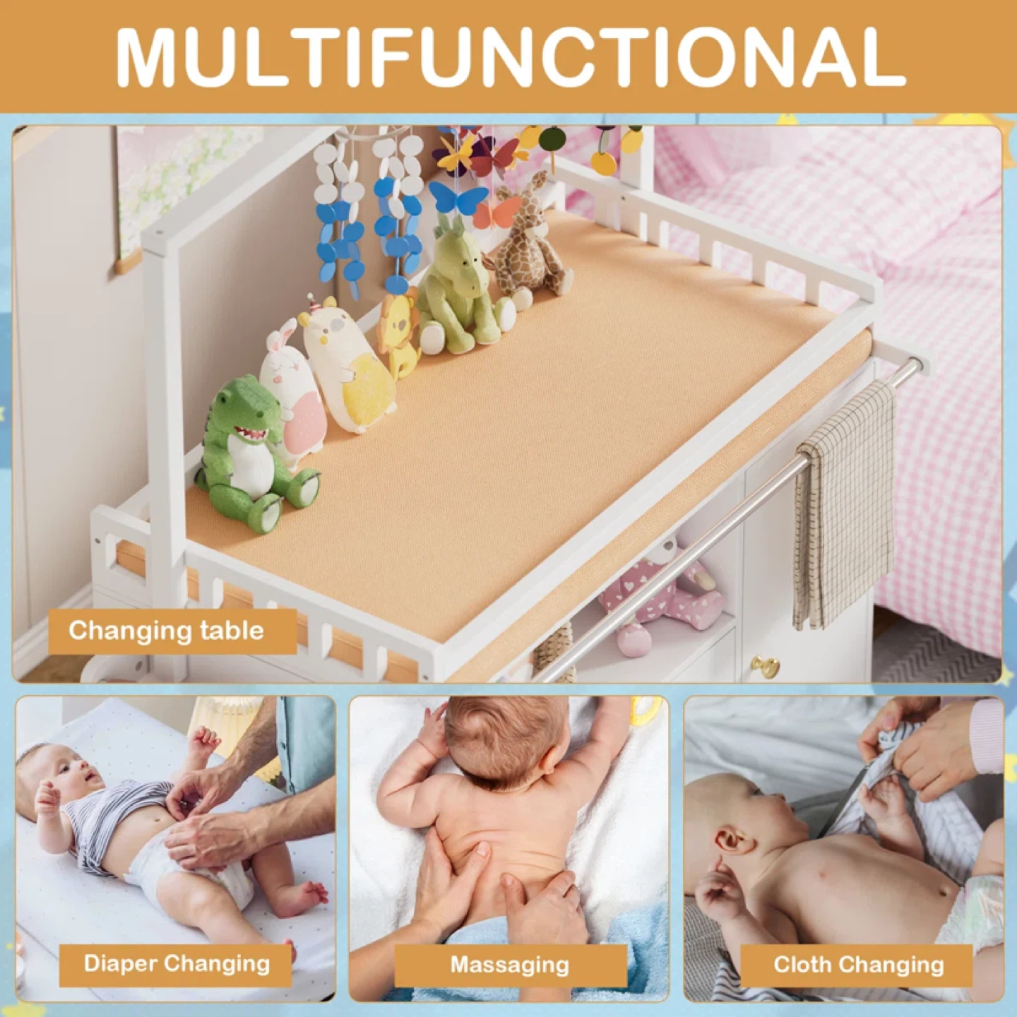Modern Nursery Changing Table Dresser - photo 4