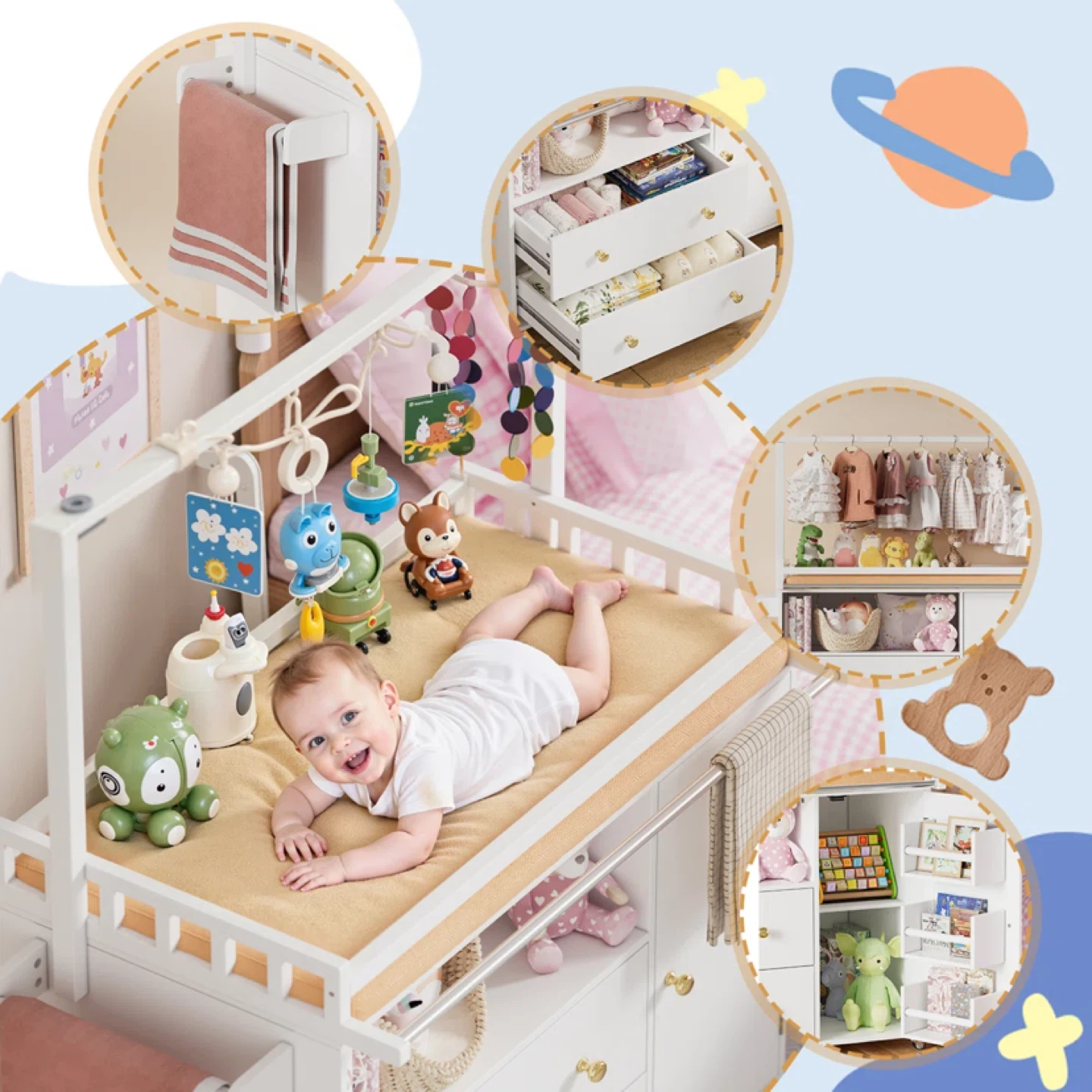 Modern Nursery Changing Table Dresser - photo 2