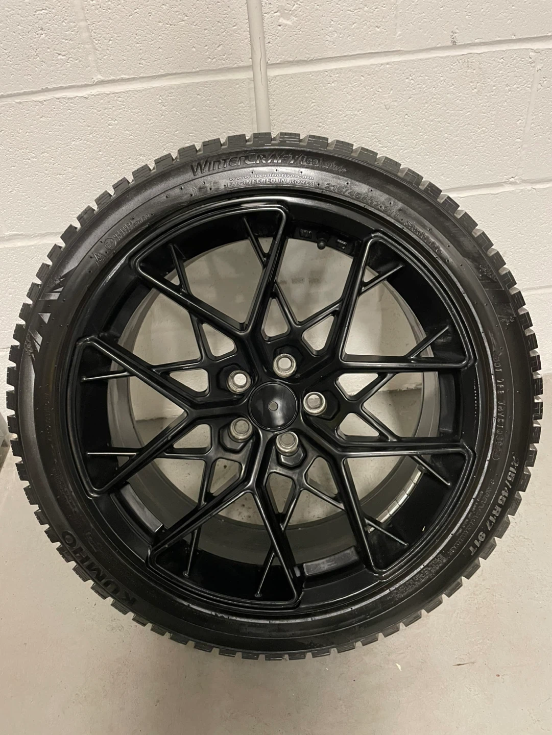 Winter tires on rims. 215/45R17 91T Tires with Black Rims - photo 5