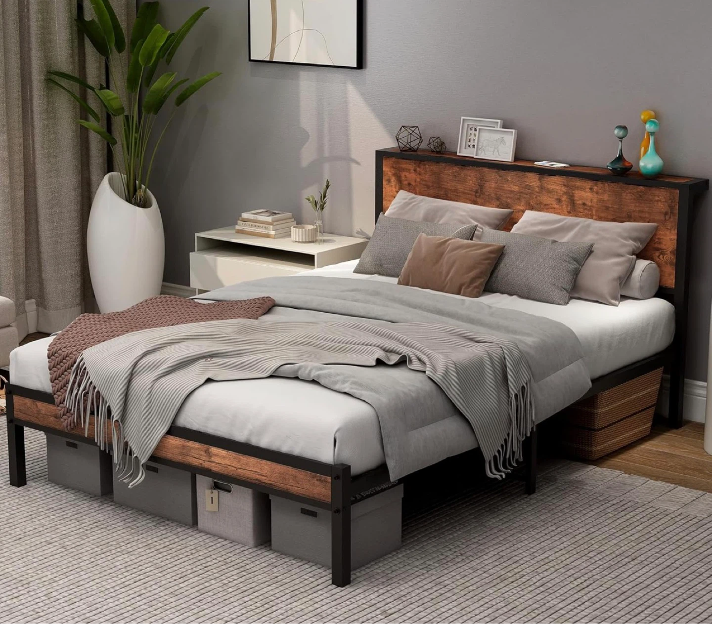 Full Size Bed Frame & Mattress - photo 3